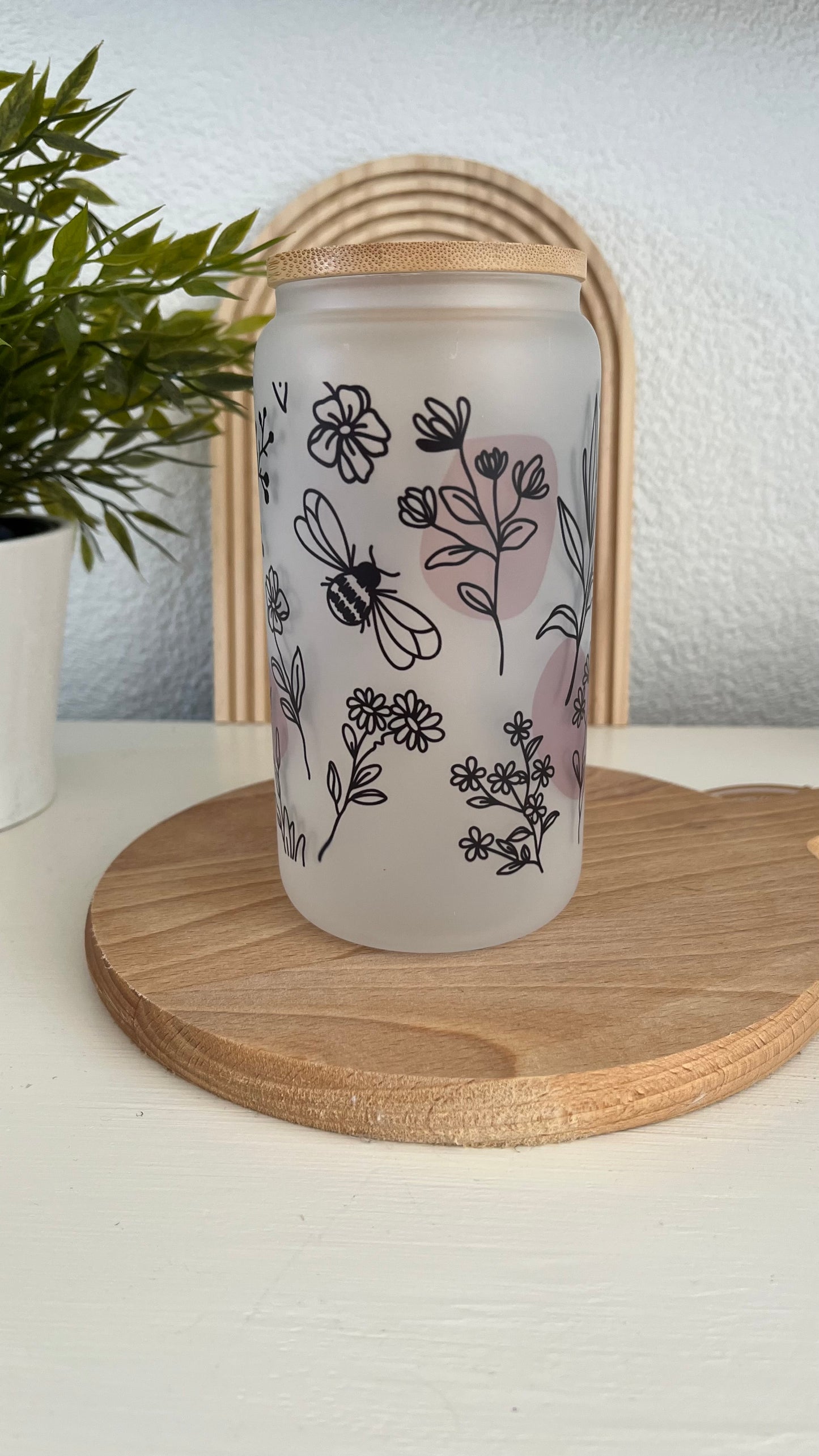 Frosted glass flower