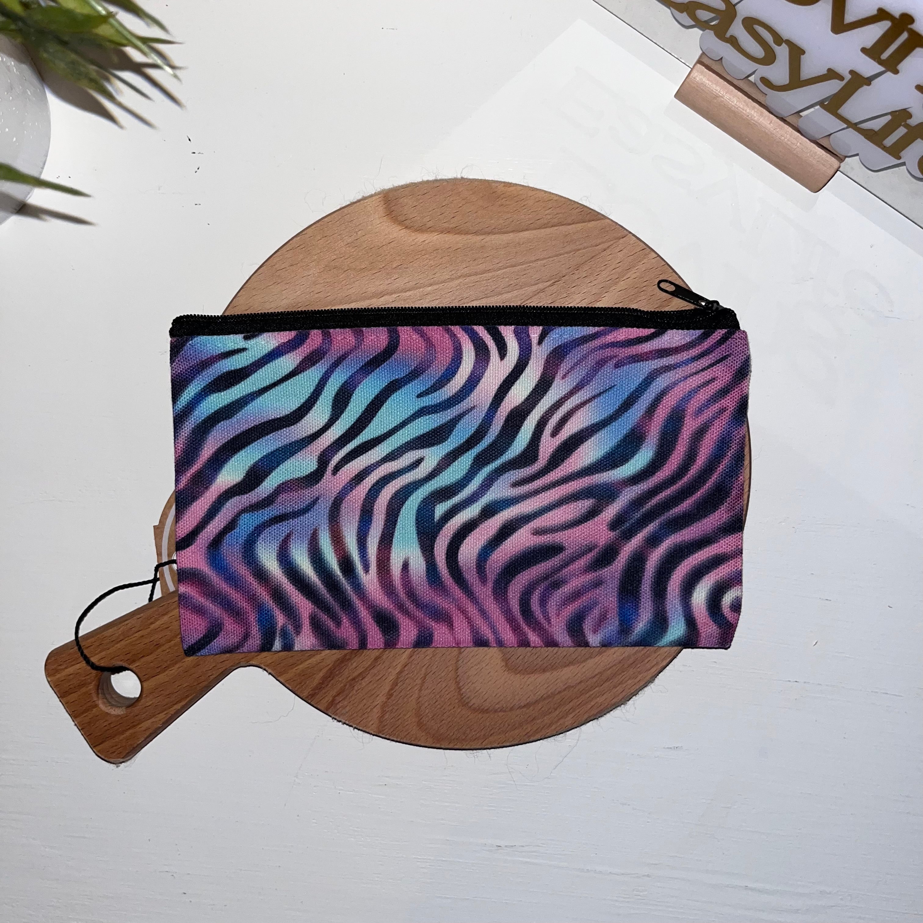 🌿 Canvas Etui / Make-up Bag Colorful zebra Accessories Loving EasyLife