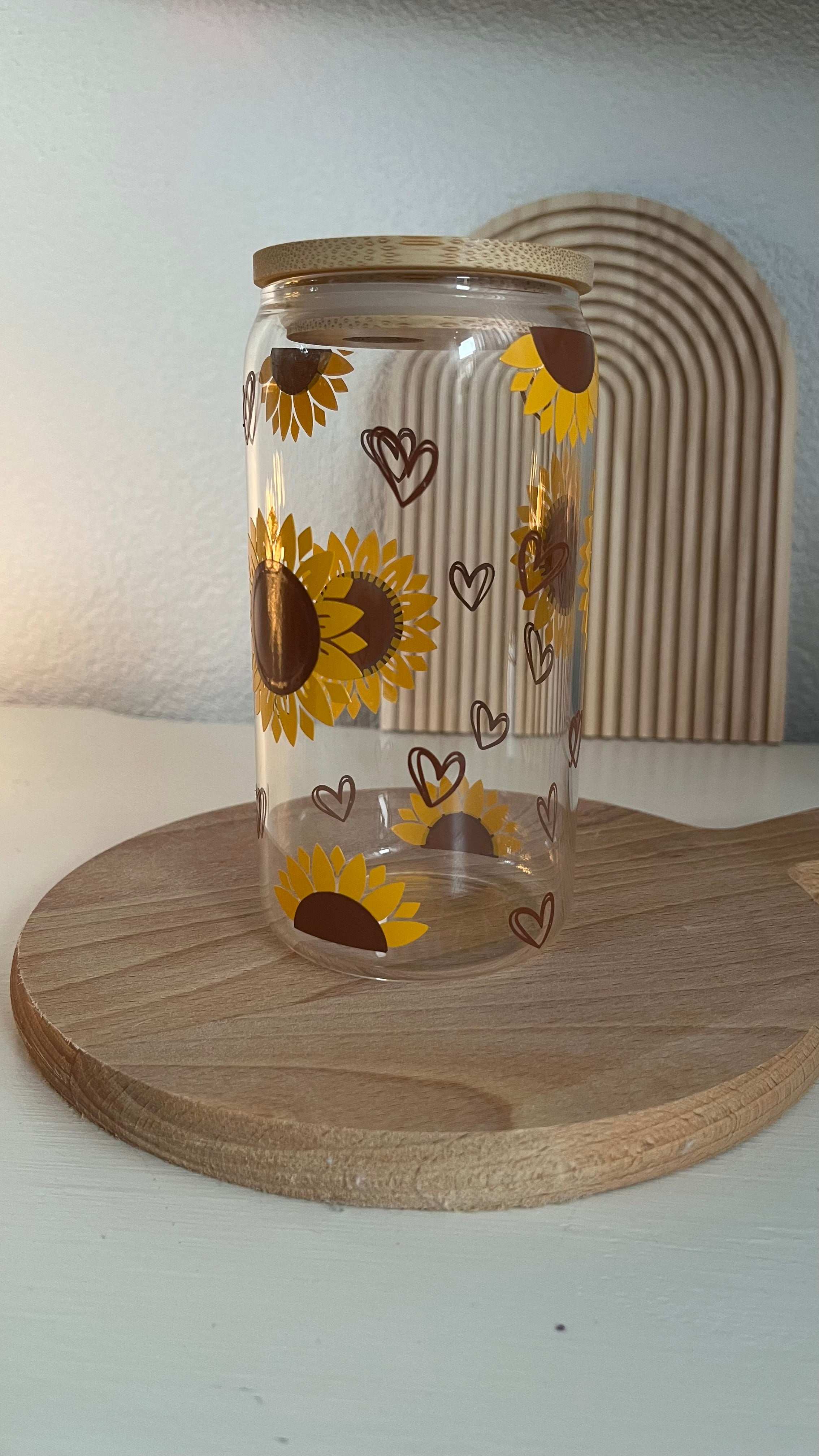 Glas zonnebloem - Drinkfles - Loving EasyLife
