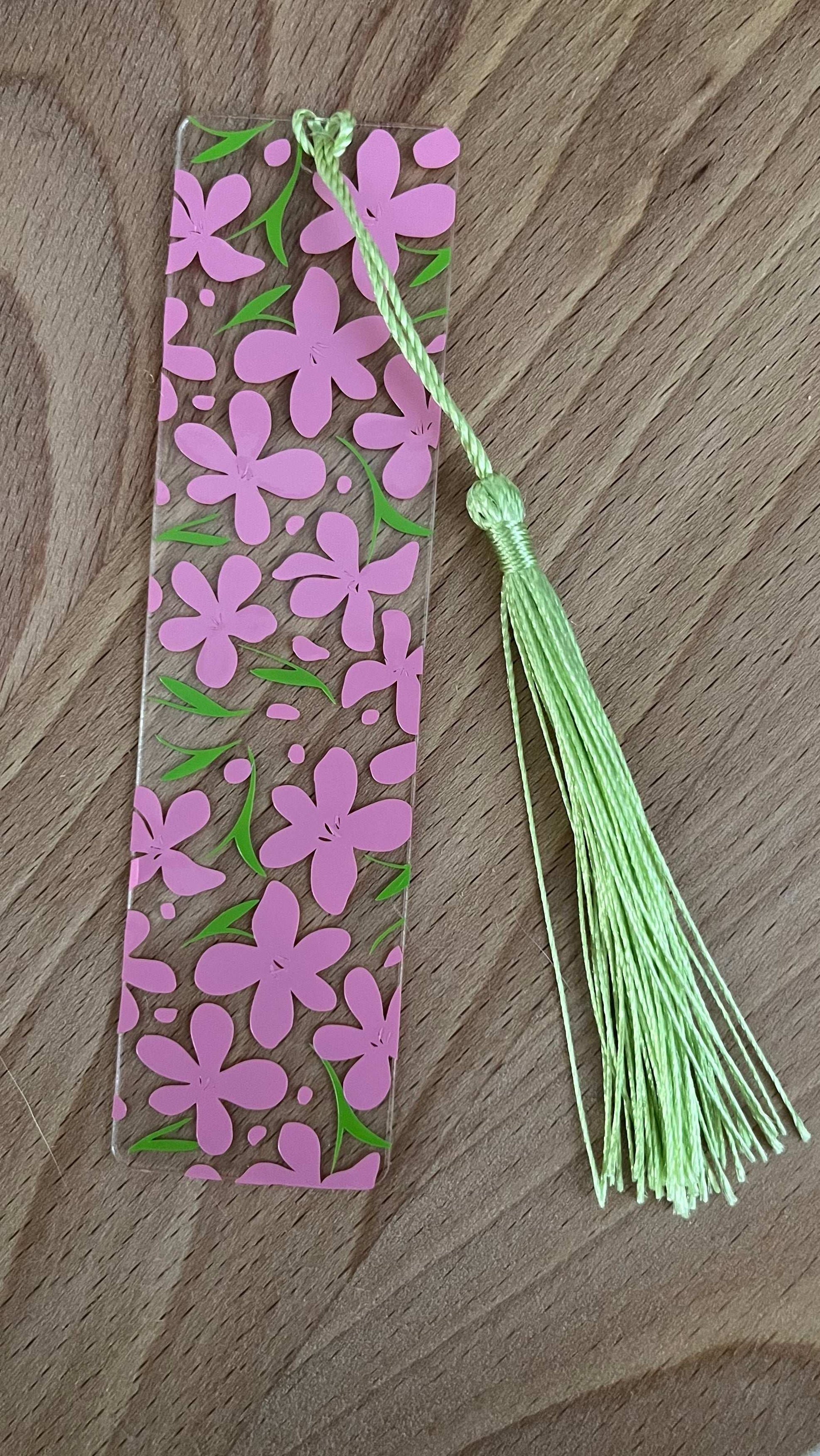 Boekenlegger acryl bloemen