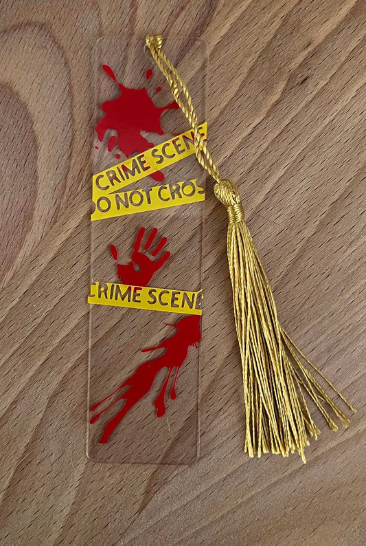 Boekenlegger acryl crime scène