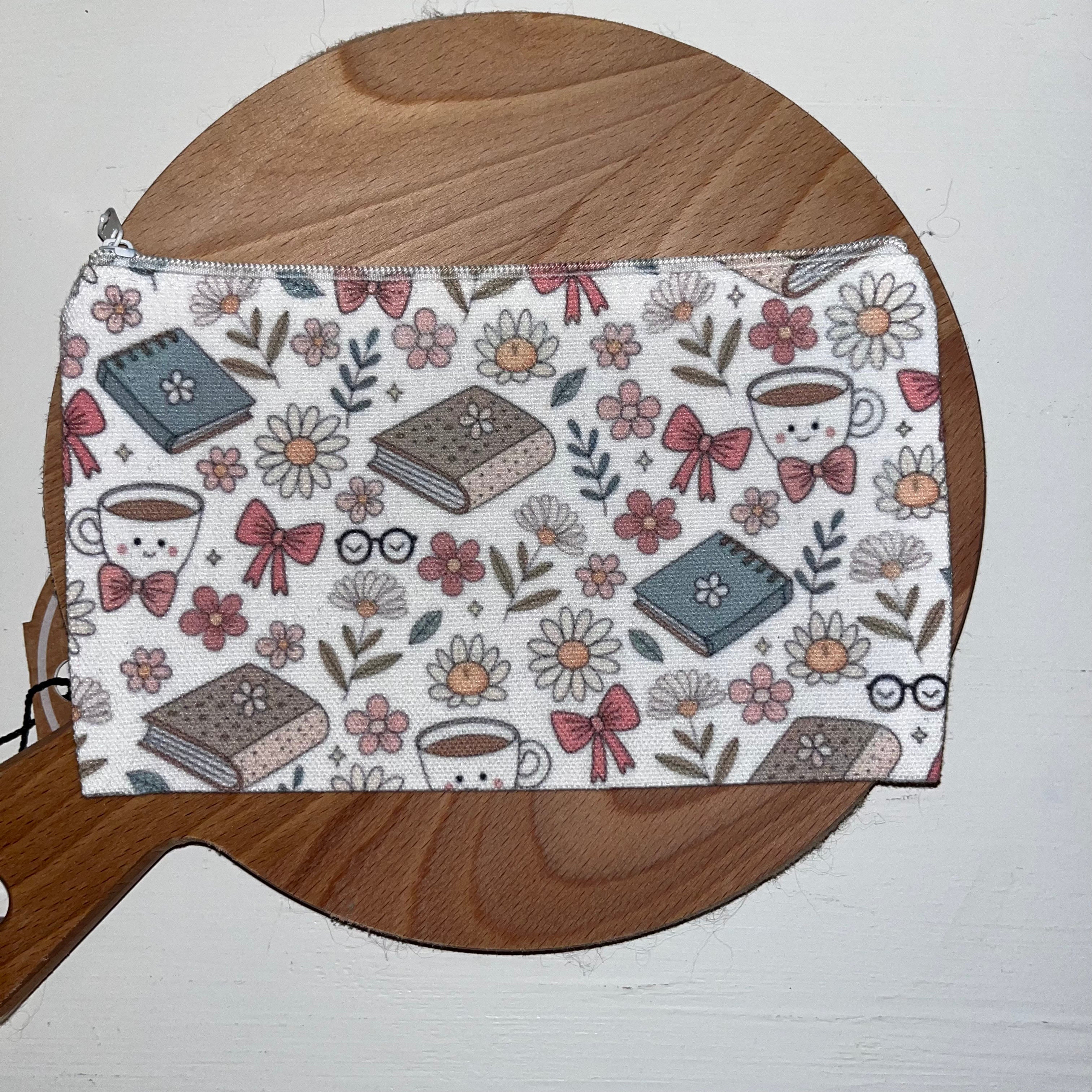 🌿 Canvas Etui / Make-up Bag Booklover Accessories Loving EasyLife